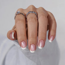 Load image into Gallery viewer, Press On Nails - Squoval Chrome French - Miss A Beauty