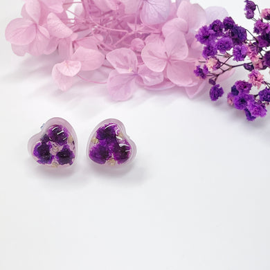 Handmade Purple Flower Earrings - Miss A Beauty
