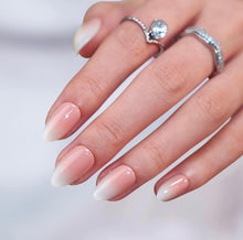 Load image into Gallery viewer, Press On Nails - Nude Ombre French Medium Almond - Miss A Beauty