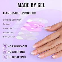Load image into Gallery viewer, Press On Nails - Nude Ombre French Medium Almond - Miss A Beauty