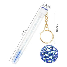 Load image into Gallery viewer, Individual Eyelash Extension Mascara Wand Spoolie in tube Key Ring - Miss A Beauty