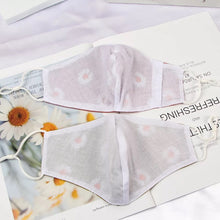 Load image into Gallery viewer, Reusable fabric face mask - Daisy silk mask - Miss A Beauty
