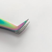 Load image into Gallery viewer, Eyelash Extension Tweezers Multichrome Volume Boot Tweezers with Diamond Coating Inside Tip - Miss A Beauty