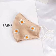 Load image into Gallery viewer, Reusable fabric face mask - Daisy silk mask - Miss A Beauty