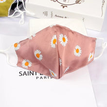 Load image into Gallery viewer, Reusable fabric face mask - Daisy silk mask - Miss A Beauty