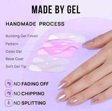 Load image into Gallery viewer, Press On Nails - Chrome French Almond - Miss A Beauty
