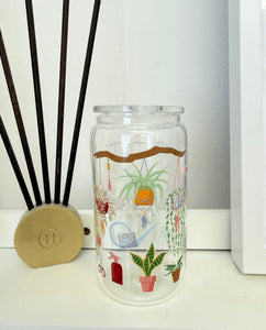 Plant Enthusiast Plant Mom / Plant Dad Glass Tumbler