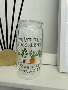 Plant Enthusiast Plant Mom Glass Tumbler