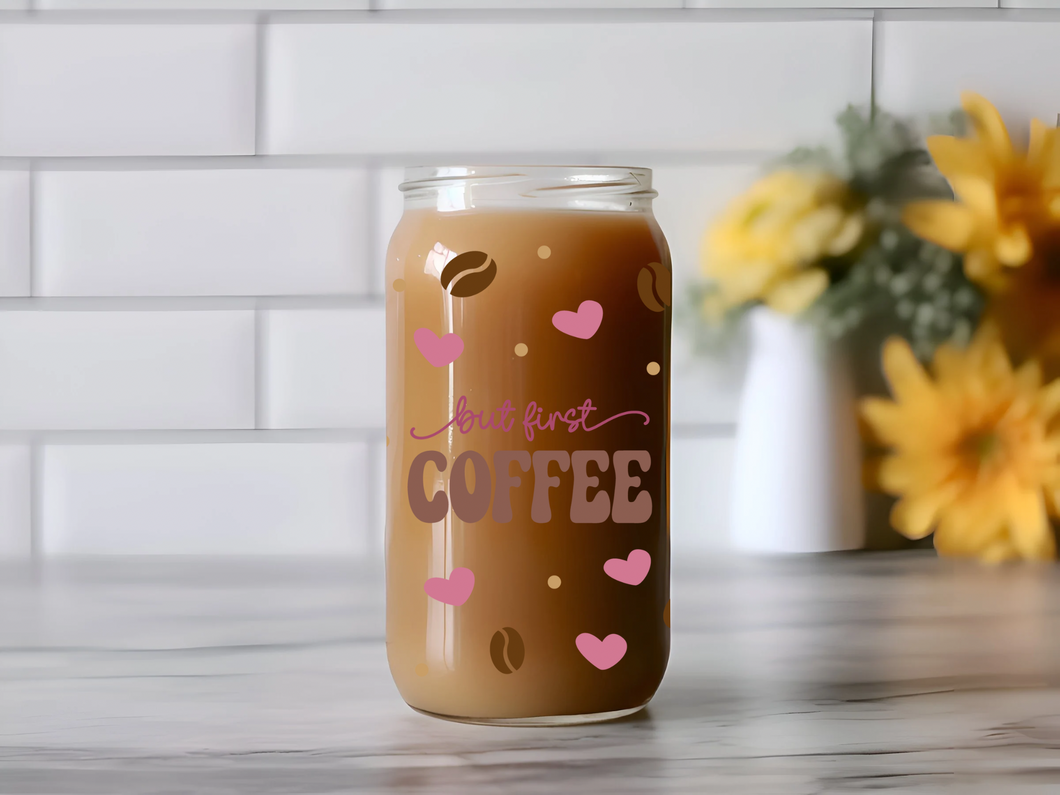 Ice coffee glass tumbler