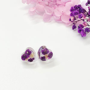 Handmade Purple Flower Stud Earrings - Miss A Beauty