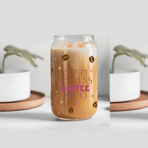 Anti Social Coffee Club Glass Tumbler