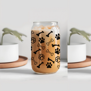 Dog Mom Glass Tumbler - Paw & Bone