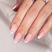 Load image into Gallery viewer, Press On Nails - Chrome French Almond - Miss A Beauty
