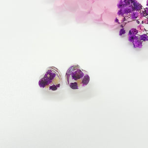 Handmade Purple Flower Stud Earrings - Miss A Beauty