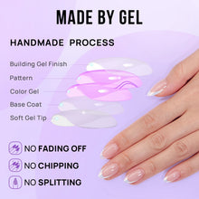 Load image into Gallery viewer, Press On Nails - Nude Ombre French Squoval Square - Miss A Beauty
