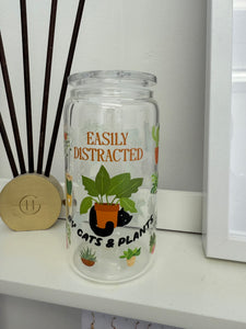 Plant Enthusiast Plant Mom Glass Tumbler