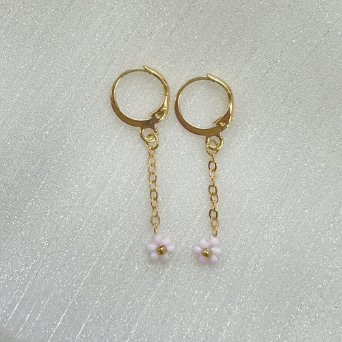 Handmade Daisy Seed Beads Dangle Earrings - Miss A Beauty