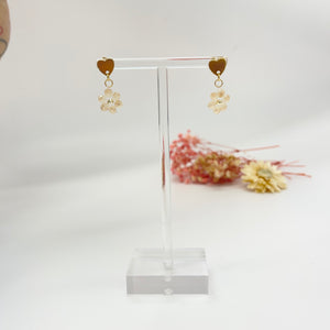 Handmade Flower Seed Beads Short Dangle Earrings - Miss A Beauty