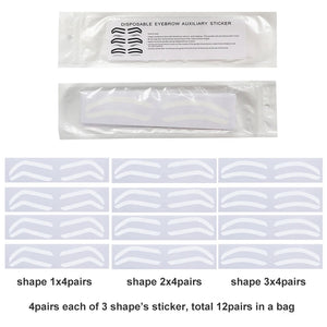 Eyebrow Stencil Sticker for Airbrush Brow Tinting x 12 pairs - Miss A Beauty