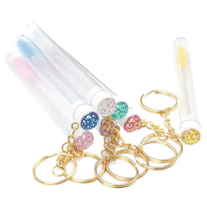Individual Eyelash Extension Mascara Wand Spoolie in tube Key Ring - Miss A Beauty