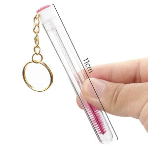 Individual Eyelash Extension Mascara Wand Spoolie in tube Key Ring - Miss A Beauty