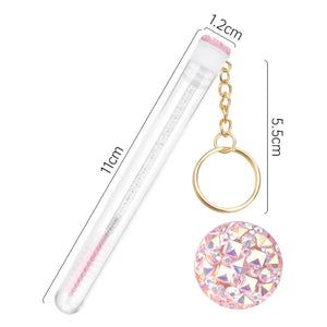 Individual Eyelash Extension Mascara Wand Spoolie in tube Key Ring - Miss A Beauty