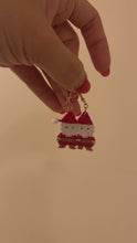 Load and play video in Gallery viewer, Handmade Christmas Earrings - Santa
