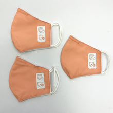 Load image into Gallery viewer, Reusable face mask - water repellent material 3 pack - ORANGE KIDS SIZE - Miss A Beauty
