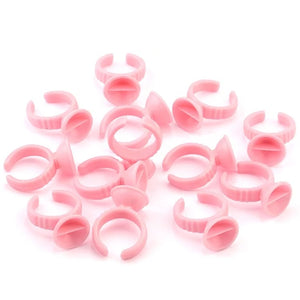 Eyelash Extension Glue Ring / Tattoo Pigment Ring With divider 100pcs - Miss A Beauty