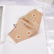 Load image into Gallery viewer, Reusable fabric face mask - Daisy silk mask - Miss A Beauty
