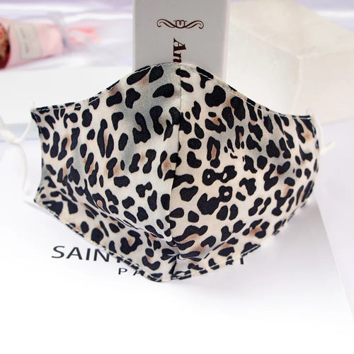 Reusable fabric face mask with filter pocket- Animal Print - Miss A Beauty