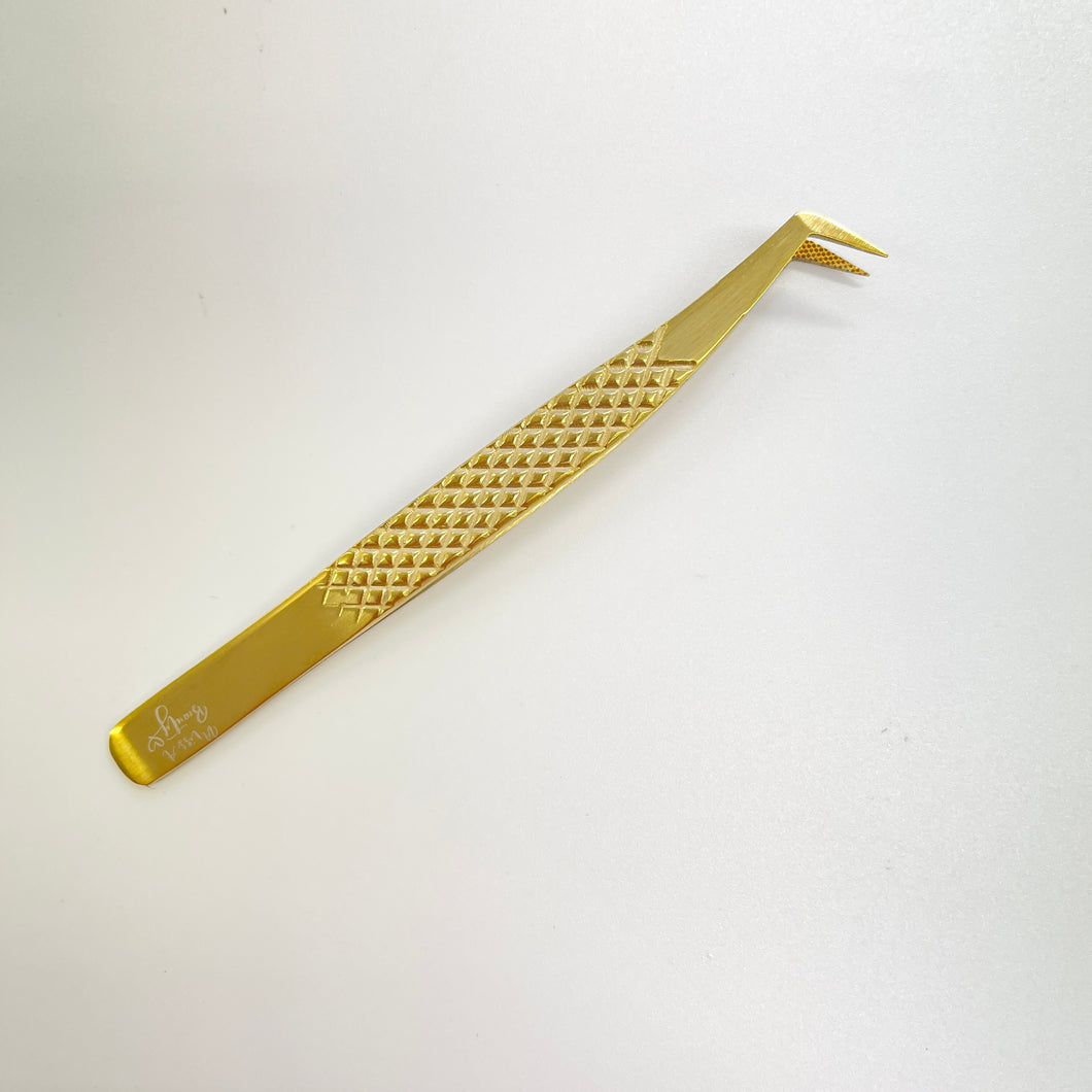 Eyelash Extension Tweezers Long Boot Volume Tweezers - Gold - Miss A Beauty