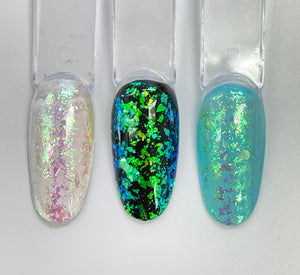 Colour shifting nail art flakes - Jade - Miss A Beauty
