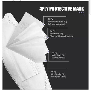 Face Mask Disposable 4 layers KF94 Mask - 10pcs - Miss A Beauty