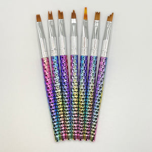 Nail art brush set for flower nail art 7pcs - Miss A Beauty