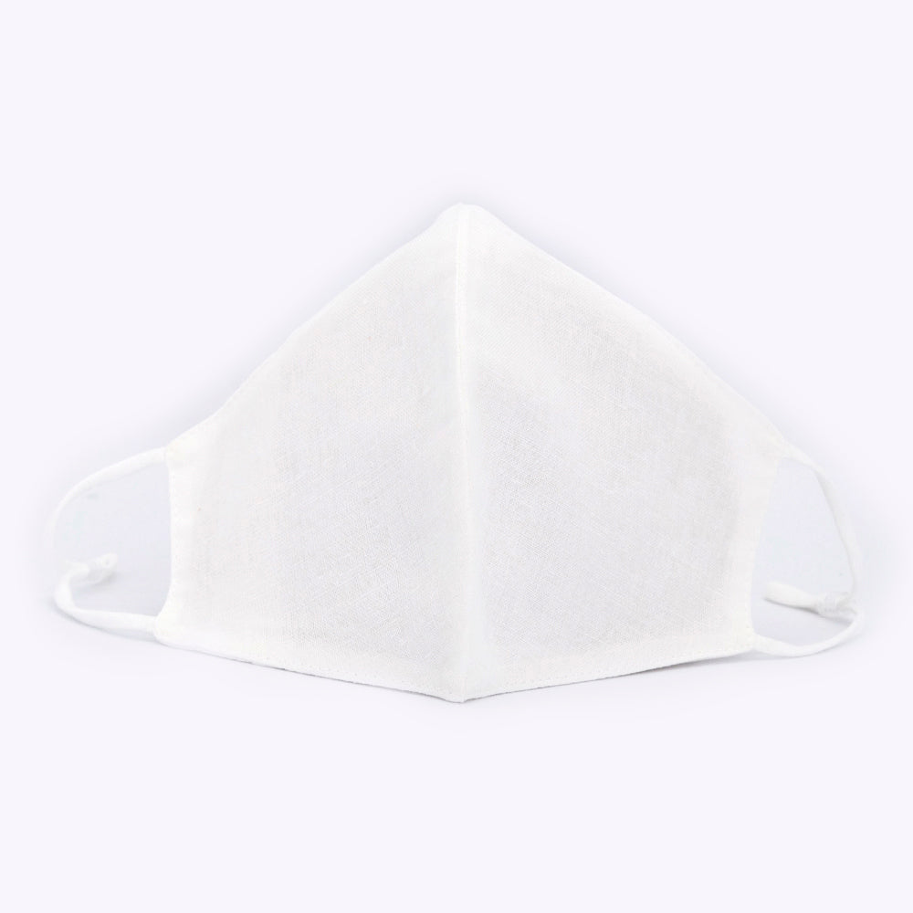 Reusable face mask cotton mask  plain colour - WHITE - Miss A Beauty