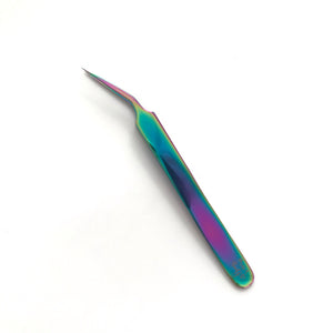 Multi-chrome Isolation Tweezers with Perfect Angle for Isolating For Eyelash Extensions - Miss A Beauty